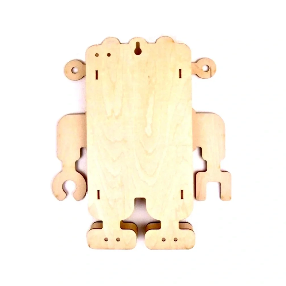 Kid’s 3D Robot Wooden Wall Hanging by Modern Moose